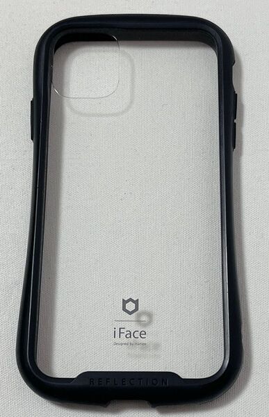 iFace Reflection iPhone 11 ケース クリア 強化ガラス (ブラック)