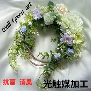 光触媒加工 グリーンウォール 壁掛け 抗菌 消臭 ユニークな蔓リース インテリア