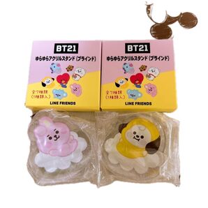 新品!LINEフレンズ!公式!日本限定!ゆらゆらアクリルスタンド(ブラインド)CHIMMY!COOKY!2点セット!