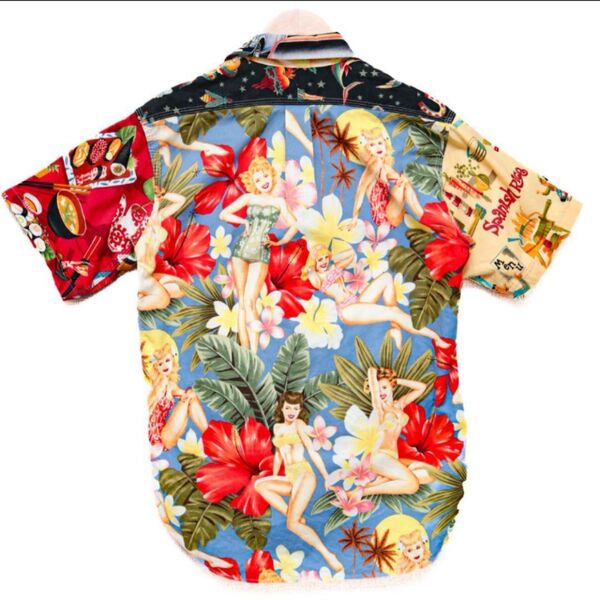 【極美品】Dry Bones 総柄シャツ Sサイズ ドライボーンズ サンサーフ SURF