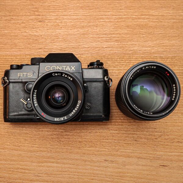 【動作品】Contax RTS distagon 35mm f2.8、sonner 135mmf2.8 セット
