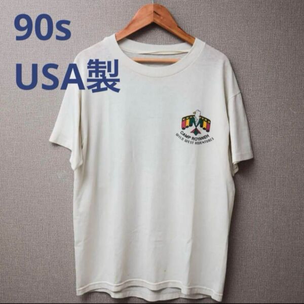 90s USA製 ボーイスカウト Tシャツ メンズ ヴィンテージ 古着 クルーネック アメカジ
