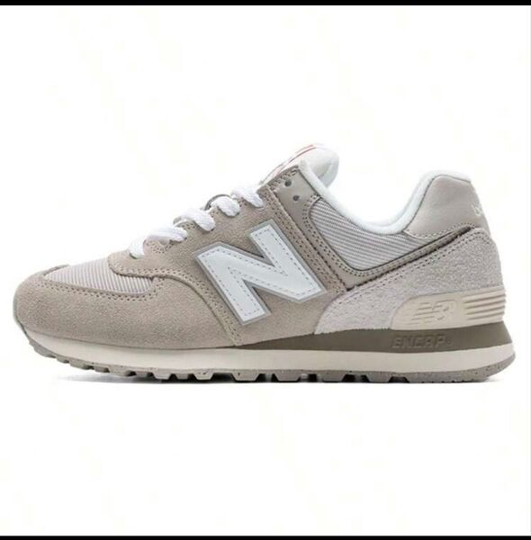 New Balance 574 グレー/ホワイト スニーカー