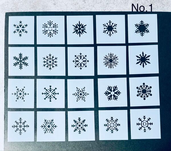 ステンシルシート 雪 雪の結晶 No.1