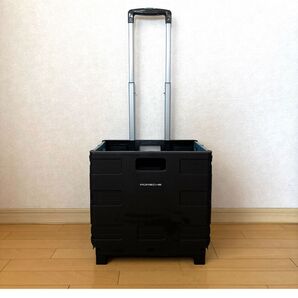 【美品】PORSCHE ポルシェ ストレージ キャリーボックス ショッピングカート 台車 キャリーカート キャリーケース ブラック