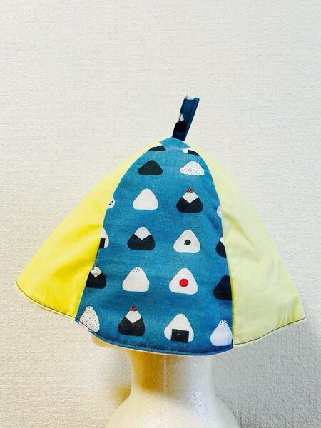 サウナハット ハンドメイド サウナ おにぎり柄 ゆったり大きめサイズ