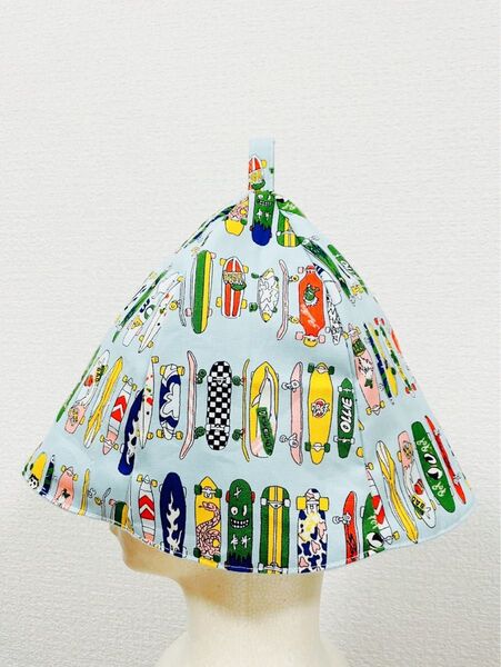 サウナハット ハンドメイド サウナ スケボー柄 一般サイズ