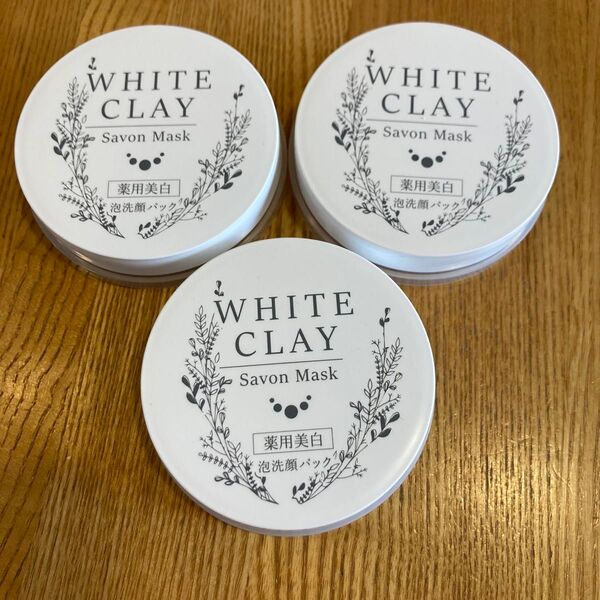 WHITE CLAY Savon Mask 薬用美白 泡洗顔パック 3個セット お試しサイズ