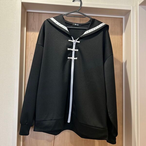 限定セールVirally セーラー チャイナ風 トラックジャケット M