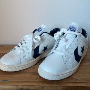 デッドストック CONVERSE(コンバース) PRO LEATHER(プロレザー) OX 9 (27cm?) 白/紺 90s