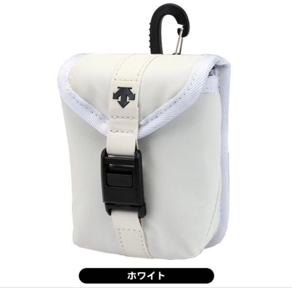 デサントゴルフ スコープケース 鞄 アクセサリー ミニポーチ バッグ 日本正規品 ホワイト 白 鞄 ボール 小物入れ ウエスト