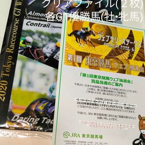 ○ JRA 2020年東京競馬 クリアファイル ( 2枚 )