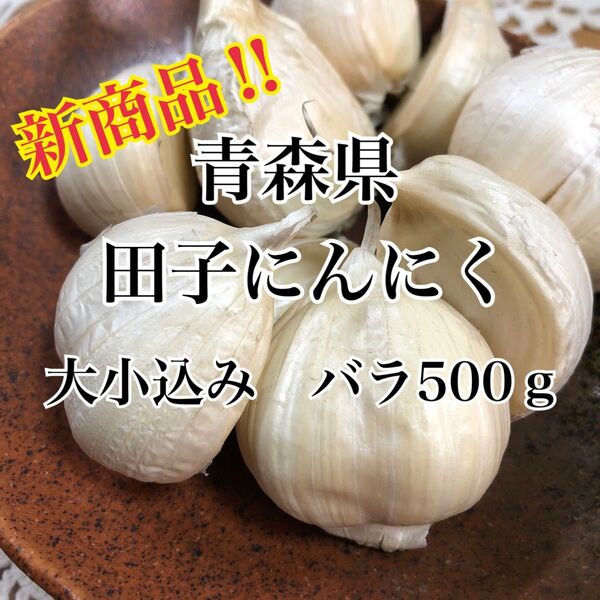 青森県田子町生産品!福地ホワイト六片 大小込みバラ500g