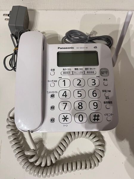 Panasonic パナソニック 親機 VE-GD21-W 電話機 固定電話