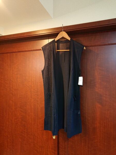 新品 Italy糸使用 ロングジレ