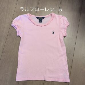 ラルフ・ローレン フリルTシャツ 5 115cm ピンク 半袖