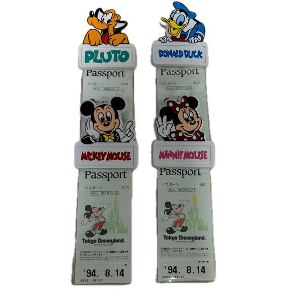 4個セット 東京ディズニーランド チケットホルダー 1994年 レトロ