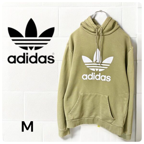 【24h内発送】adidas アディダプルオーバーパーカー オリーブグリーン