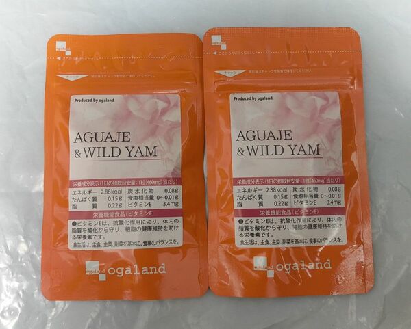 AGUAJE&WILDYAM アグアヘ ワイルドヤム プラセンタ 2袋 約2ヶ月分 オーガランド サプリメント 美容