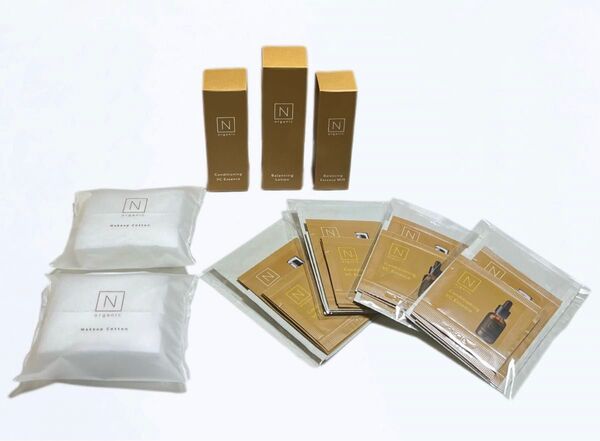 ■即日発送■Nオーガニック Basic リニューアル品 バランシング エッセンス+ローション+ミルク+コットンセット■