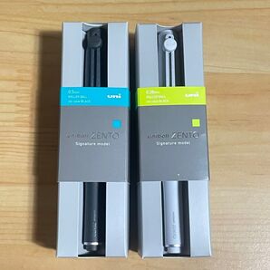uniball ユニボールzento ゼント 2本セット シグニチャーモデル ブラック0.5mm 0.38mm 新品未開封未使用