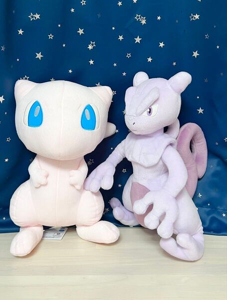 【2体セット】 ポケモン めちゃでかぬいぐるみ ミュウ&ミュウツー セット 希少品