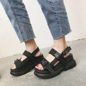 スポーツサンダル スポサン 厚底サンダル