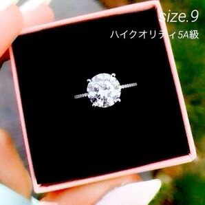 レディースアクセサリー ソリティア リング シルバー925 5A級cz ダイヤモンド ファッション 指輪
