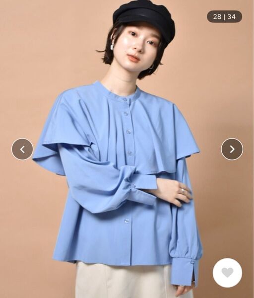 RETRO GIRL ケープ前開きブラウス 長袖ブラウス