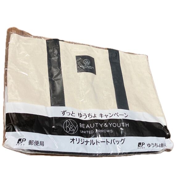 非売品 BEAUTY&YOUTH UNITED ARROWS キャンバス トートバッグ ホワイト ブラック