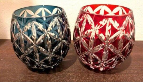 【人気】切子グラスペアセット
