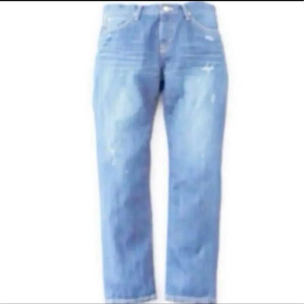 MAISONDEREEFUR ダメージ デニム 24 水色 メゾンドリーファー ジーンズ デニムパンツ ストレッチ ジーンズ 伸縮