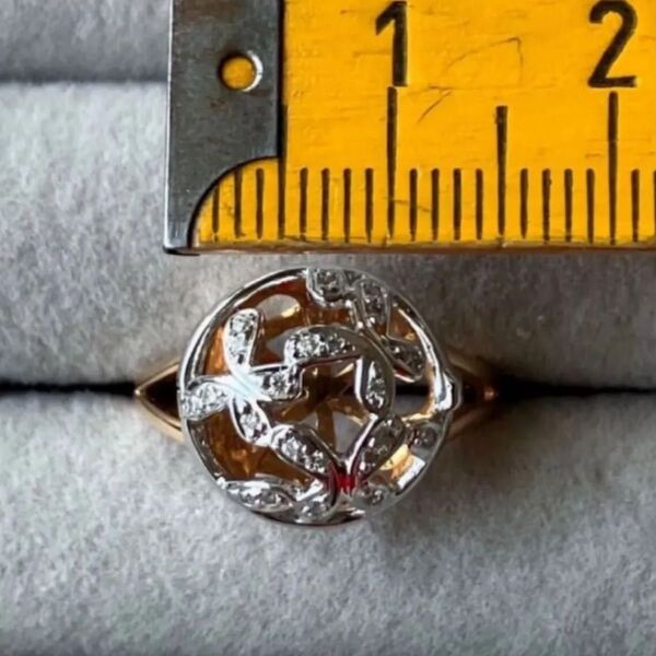 18金 ホワイトゴールドローズゴールドコンビ ロケットリング #10 指輪 リング RING アクセサリー 指輪 K18 天然石