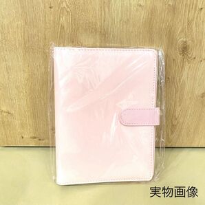 トレカ収納 バインダー A5 6穴 推し活 マカロン トレカファイル 手帳 韓国 ピンク