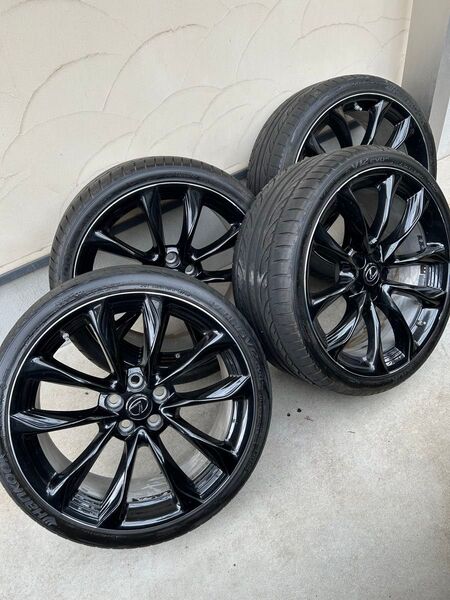 LC500 純正OP鍛造ホイール 21×8.5j+21×9.5j PCD120 60φ タイヤ付き LS 40アルファードなど
