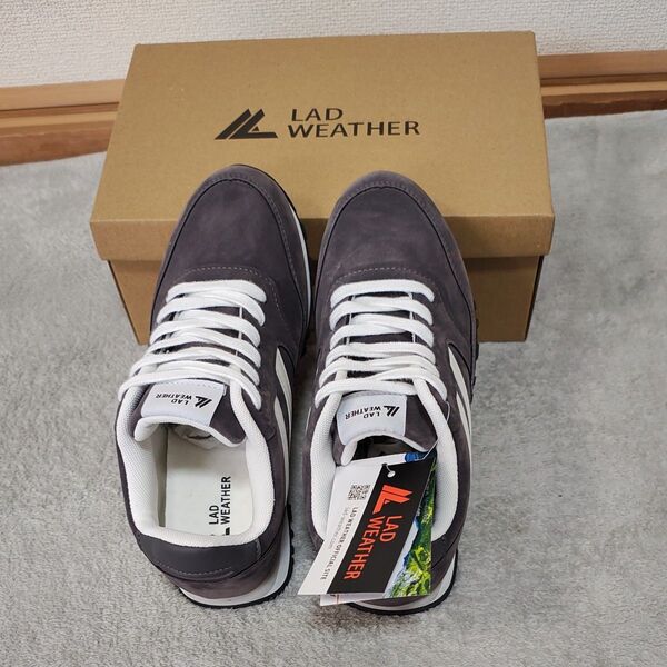 LAD WEATHER スニーカー 25.0cm グレー 未使用 ドイツの防水、防汚に強いシューズ