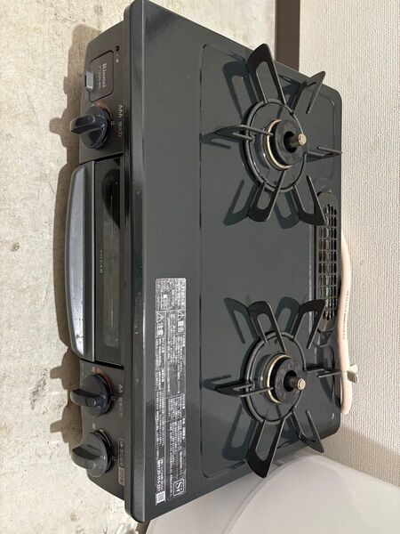 Rinnai リンナイ ガスコンロ RT34NJHD 2バーナー グリル付き 黒 都市ガス