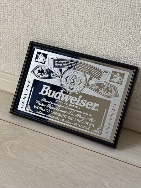 Budweiser バドワイザー パブミラー 壁掛け 壁掛け鏡 ビンテージ ヴィンテージ 鏡 看板
