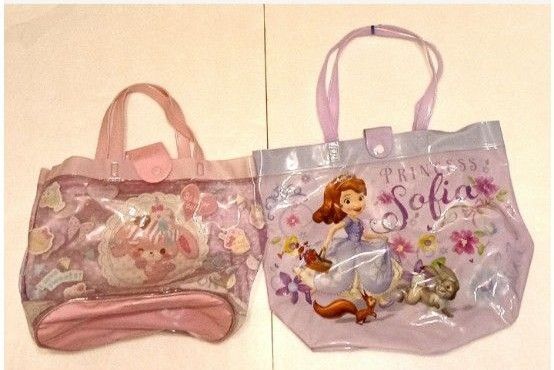 【セット】キッズ ビニールバッグ プールバッグ 女の子 水泳