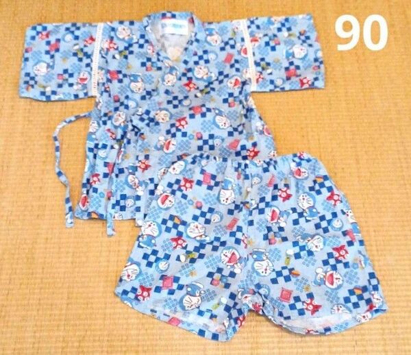 ☆【90】ベビー キッズ 甚兵 浴衣 ドラえもん 綿100%