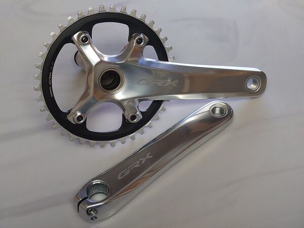 新品未使用 希少 限定 シマノ SHIMANO GRX limited シルバー クランク 172.5 フロントシングル グラベル