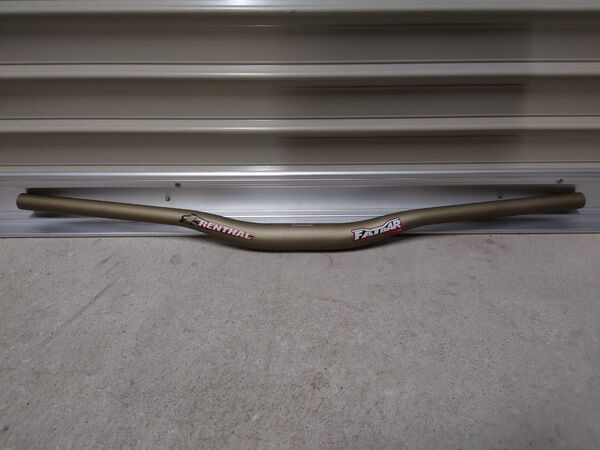 美品 レンサル Renthal Fatbar 35 レンサル 35mm ライザーバー MTB
