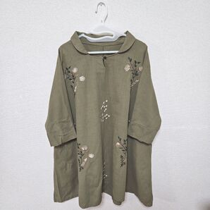 ジュクロイスソワ ワンピース 花柄刺繍 チュニック LL