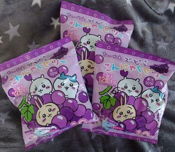 ちいかわ ぶどうこんにゃくゼリー 3袋
