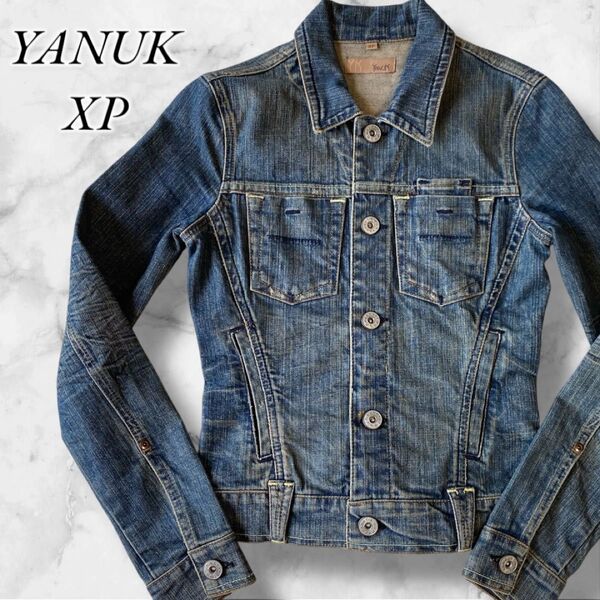 ヤヌーク YANUK デニムジャケット XP USA製 Gジャン アウター レディース キレイめ