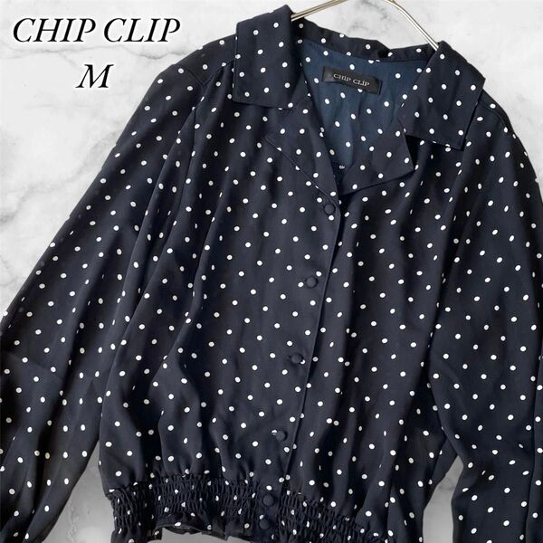 CHIP CLIP ドット柄ブラウス M