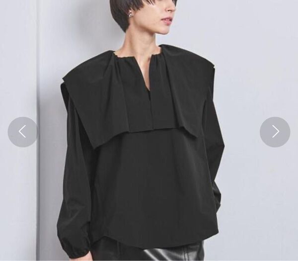 未使用UNITED ARROWS2wayギャザーネックスクエアカラー ブラウス