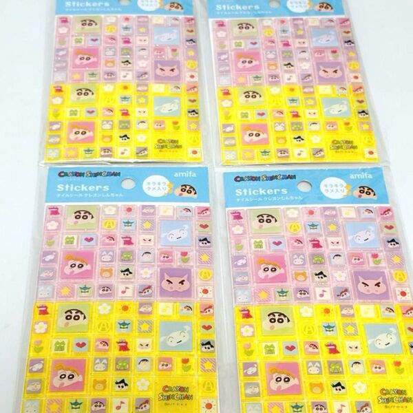 クレヨンしんちゃん ステッカー 4枚セット タイルシール