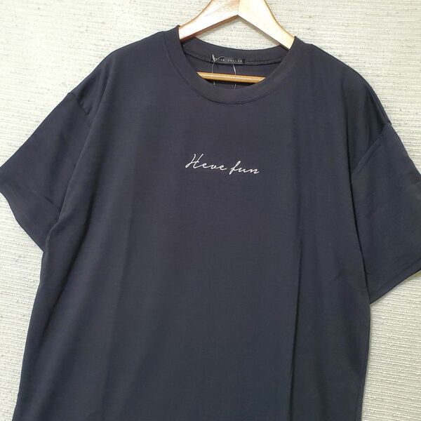 KEITH VALLER ロング ワンピース 半袖 Tシャツ 新品 レディース Lサイズ グレー Tシャツワンピース