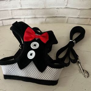 ハーネス&リードセット Sサイズ 犬 タキシード型ハーネス